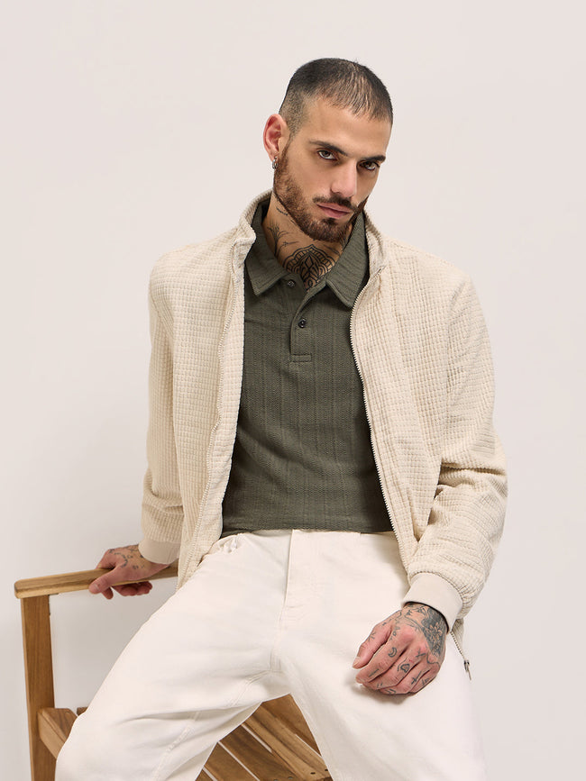 Men Classic Cream Jacket