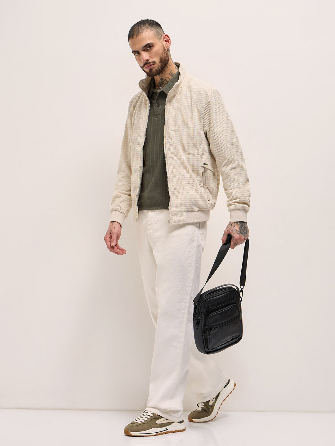 Men Classic Cream Jacket