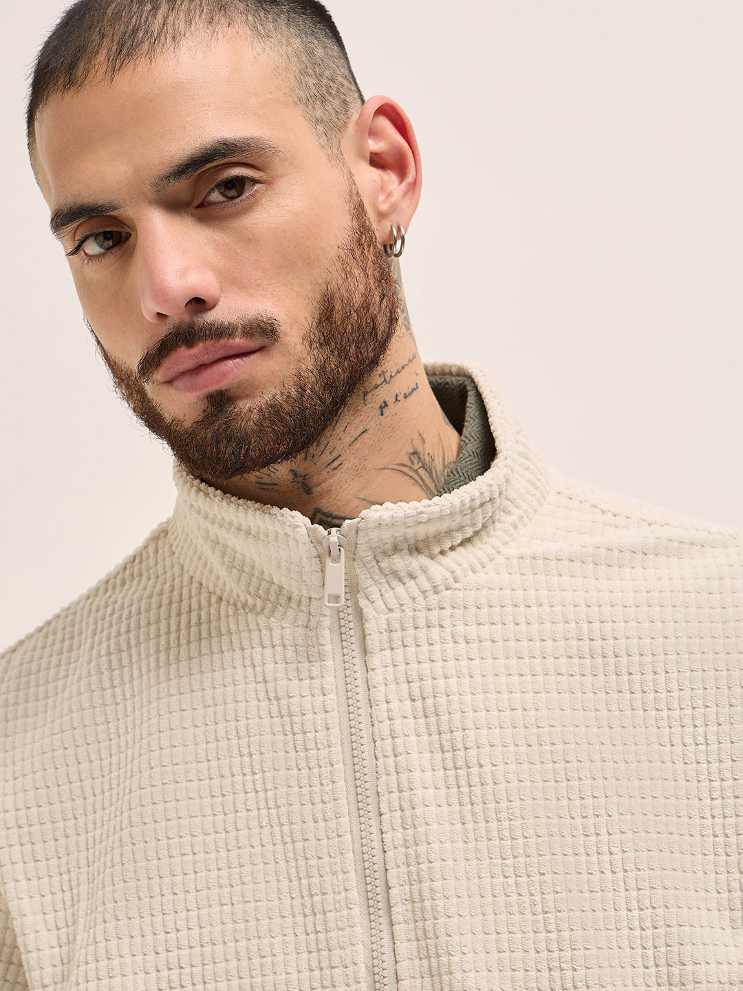 Men Classic Cream Jacket