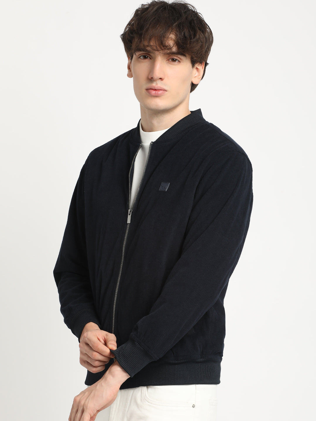 Men  Navy Lightweight Bomber Jacket