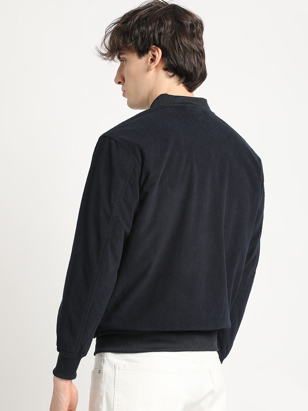 Men  Navy Lightweight Bomber Jacket