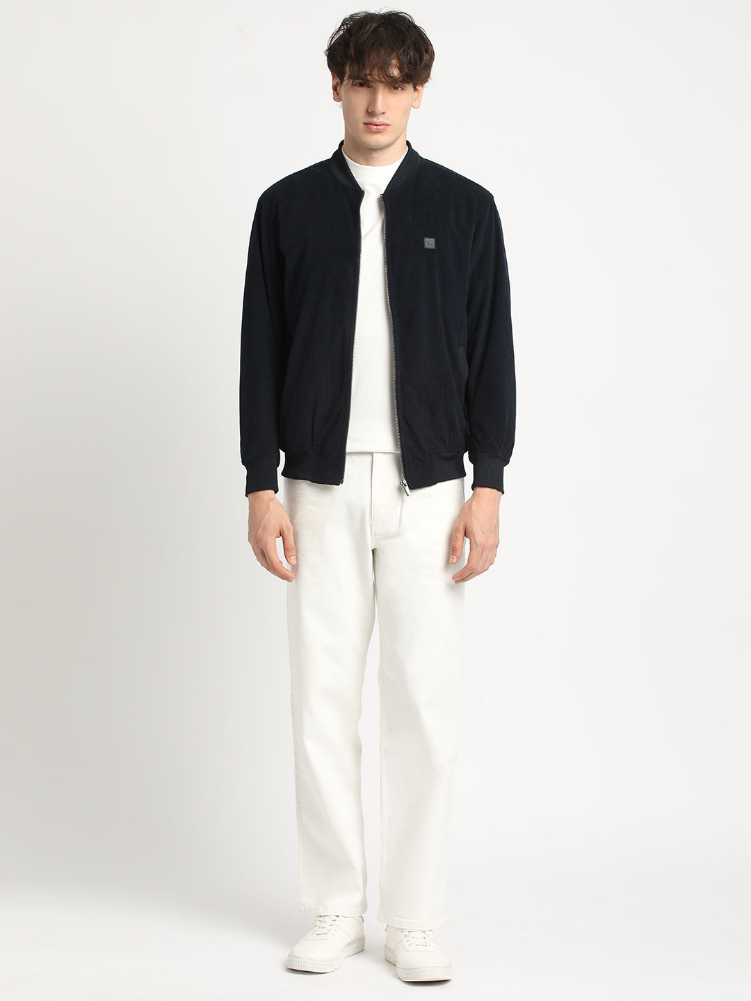 Men  Navy Lightweight Bomber Jacket