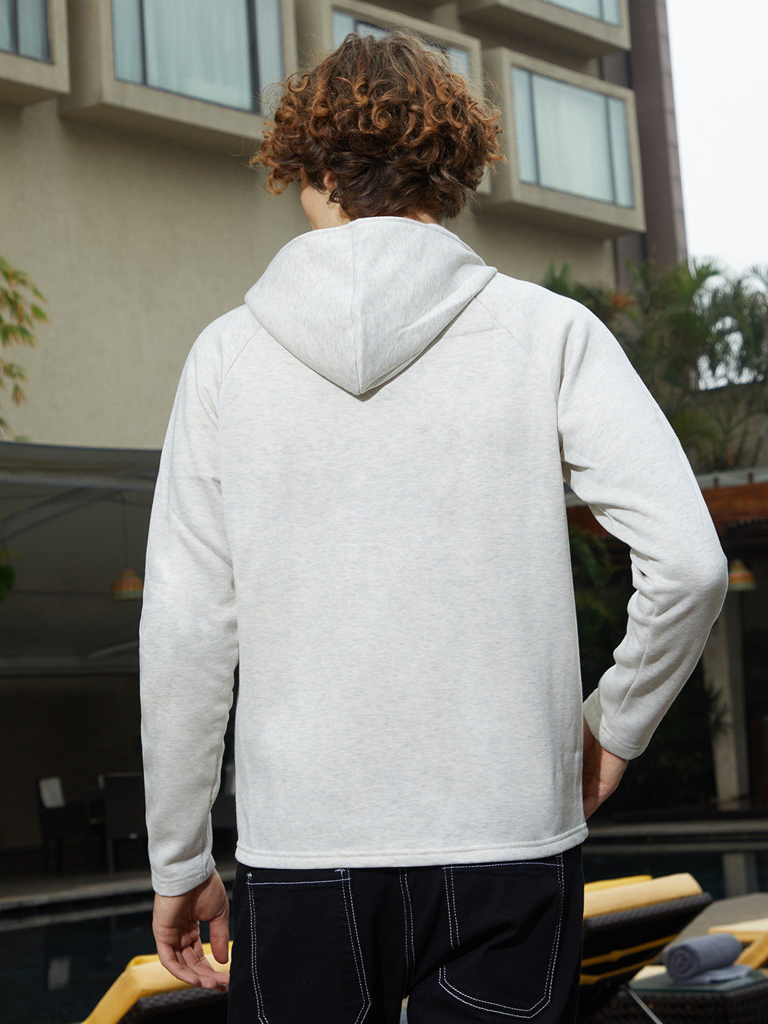 Men Cloud Grey Double-Breasted Jacket