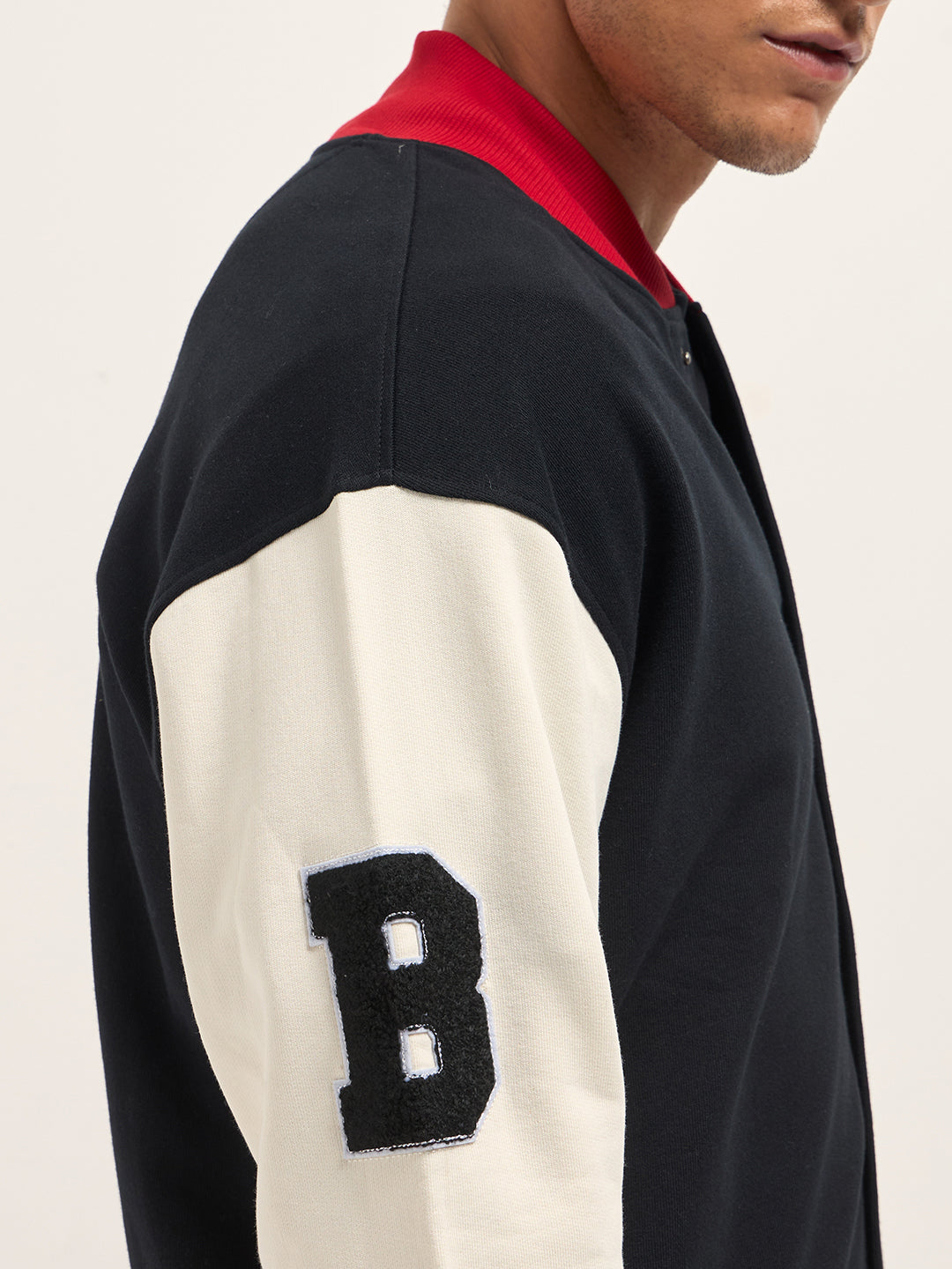 Men Multicolor Varsity Jacket
