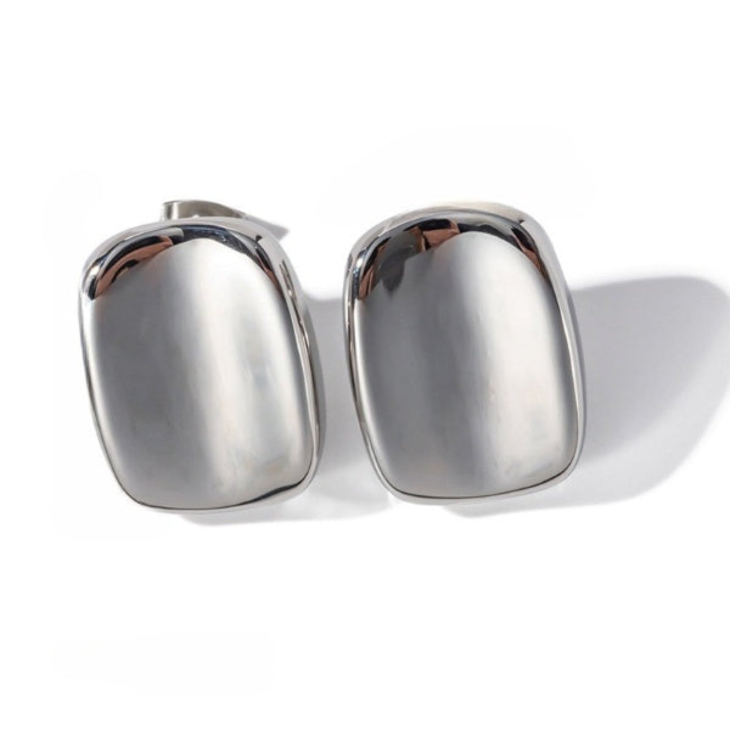 Chunky Sterling Silver Stud Earring
