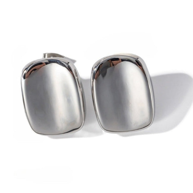 Chunky Sterling Silver Stud Earring