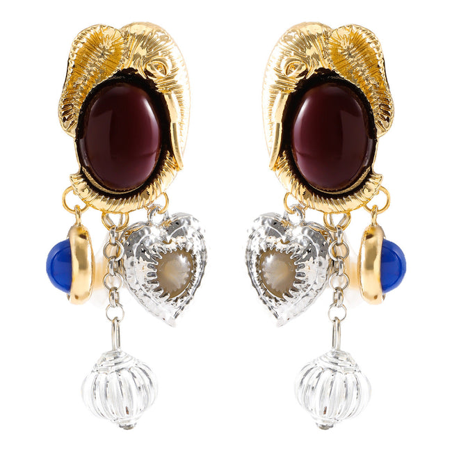 Charm Elephant Multicolor Drop Earring
