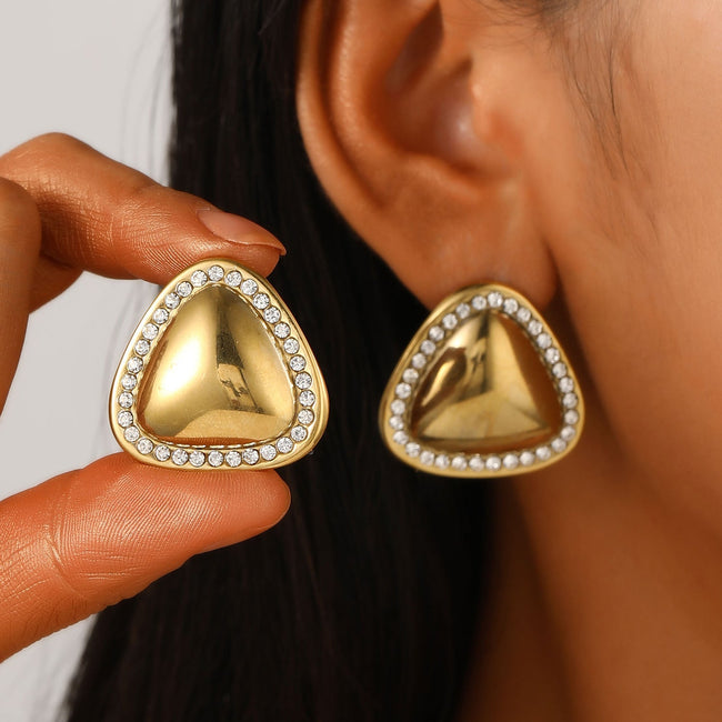 Triangle Shaped Elegant Stud Earring