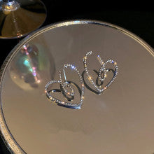 Sparkling Heart Swirls Earring