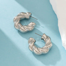 Twisted Rope Hoop Earring