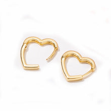 Thick Metal Exaggeration Heart Hoops
