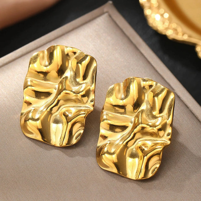 Modern Minimalist Gold Rectangle Earring