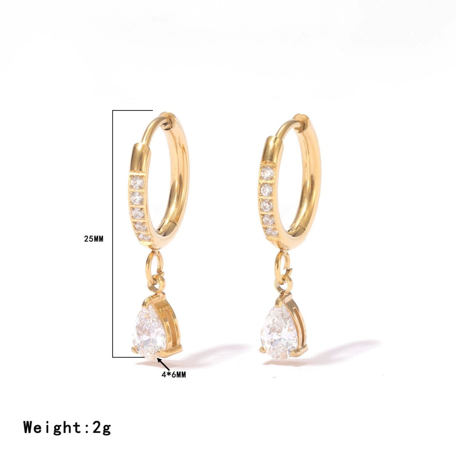 Gold Triple Hoop Statement Earrings