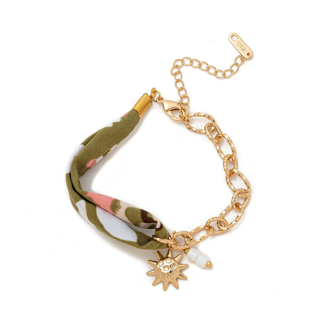 Olive Bloom Sun Charm Bracelet