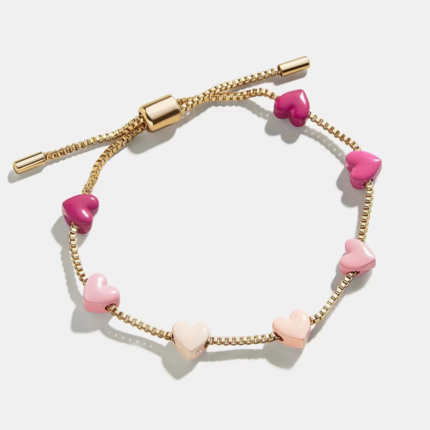 Pink Ombre Heart Bolo Bracelet
