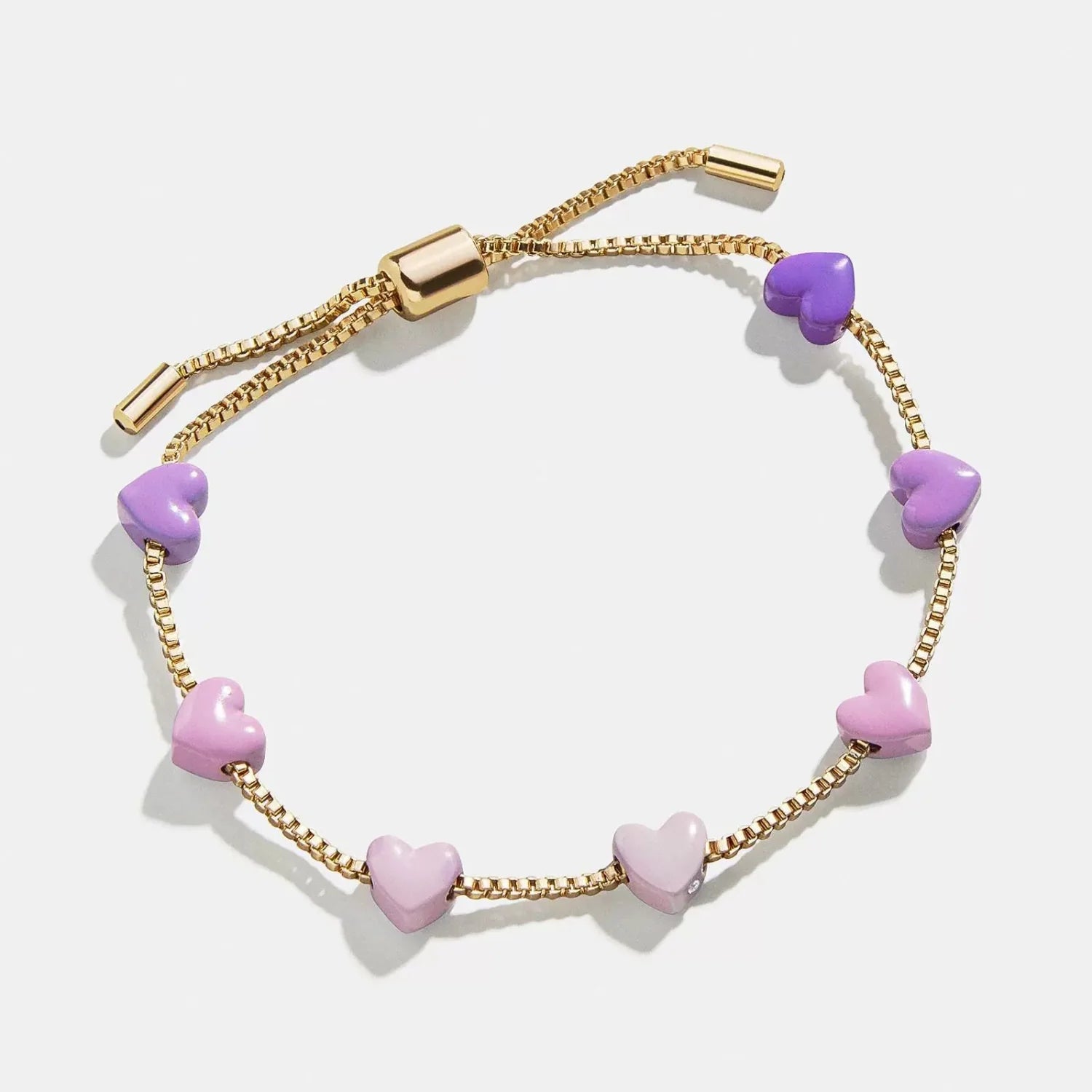 Purple Ombre Heart Bolo Bracelet