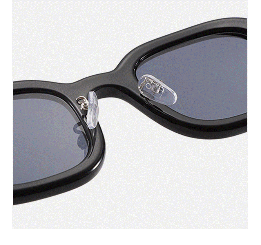 Women Black Smoke Square Sunglasses