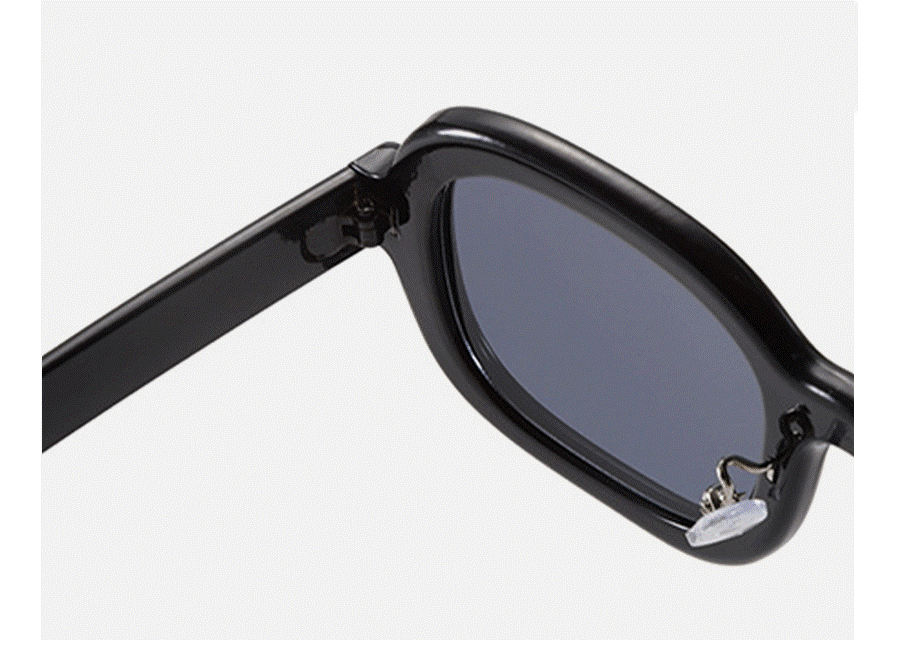 Women Black Smoke Square Sunglasses