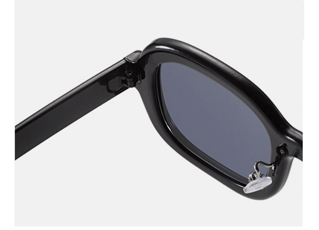 Women Black Smoke Square Sunglasses