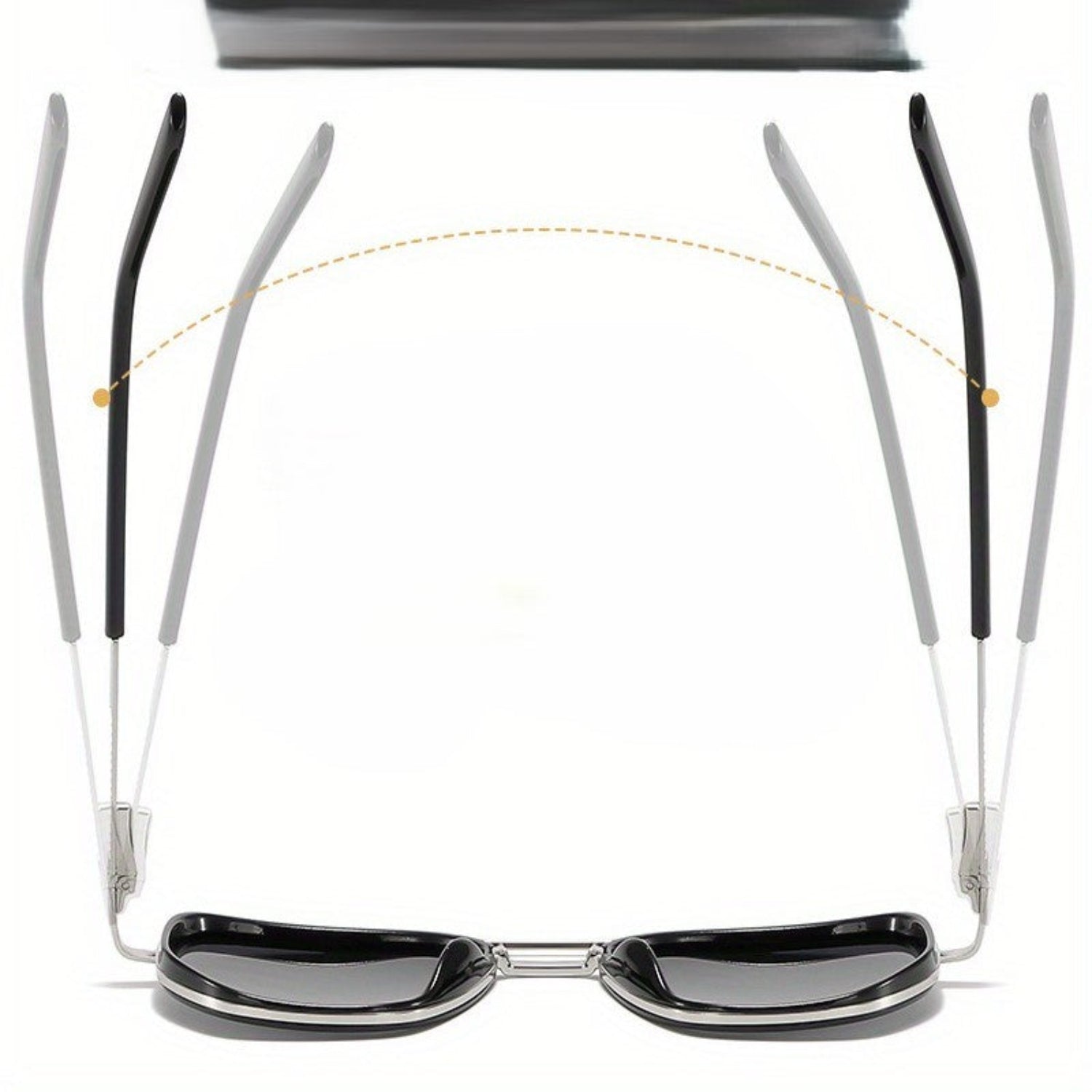 Women Black & Silver Tinted Retro Square Metal Sunglasses