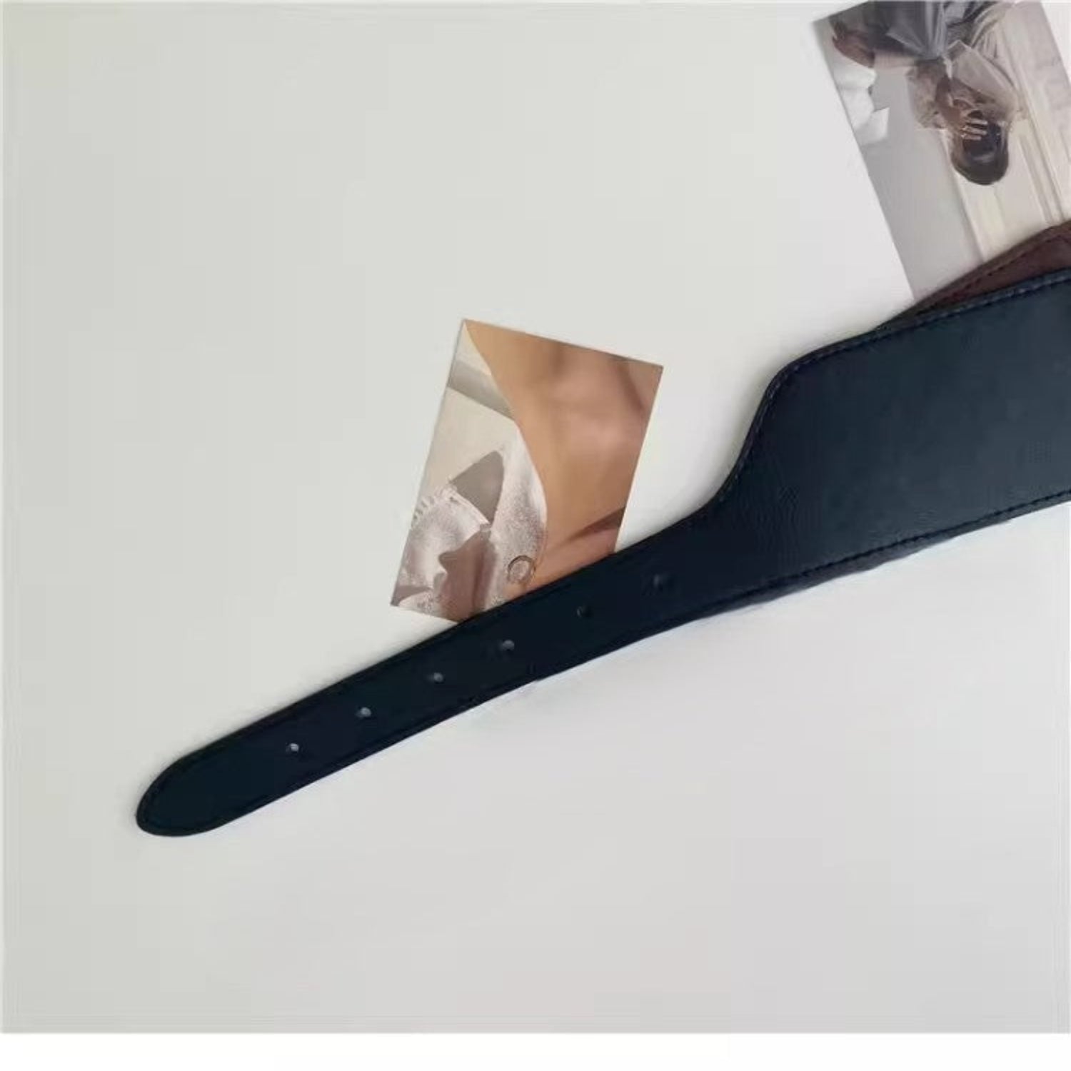 Asymmetric Wide Leather Corset Belt