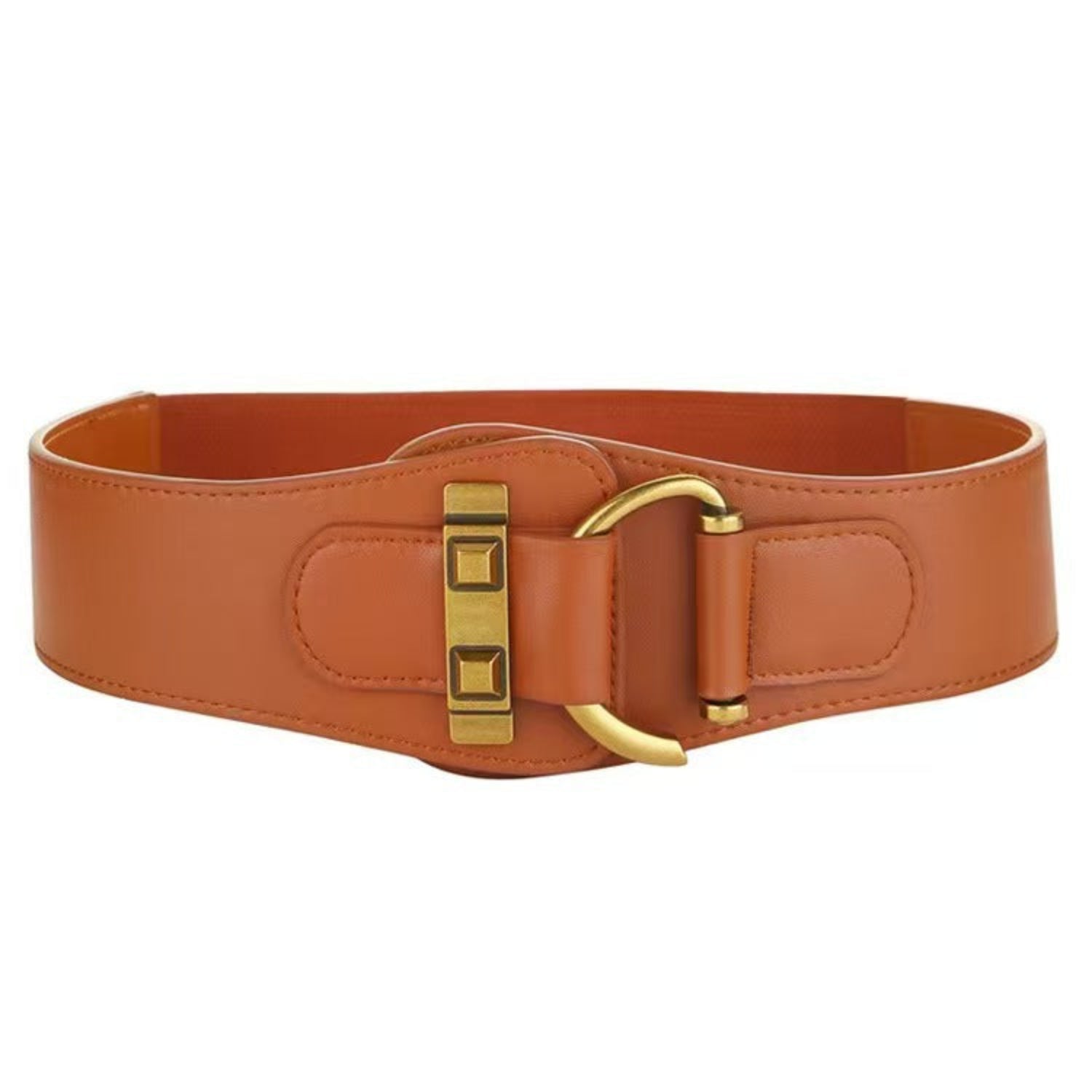 Tan Wide Elastic Corset Belt