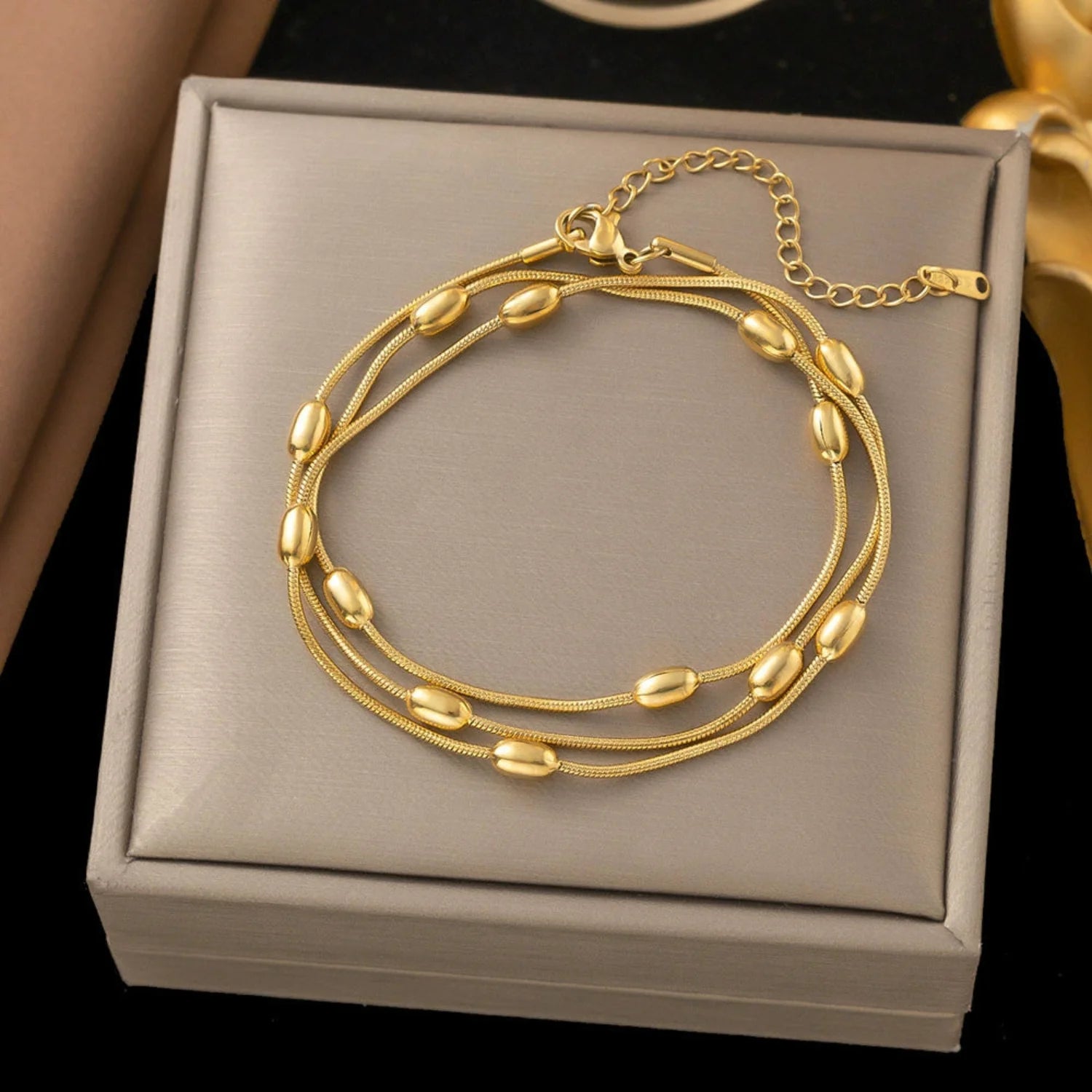 Snake Chain With Oval Beads