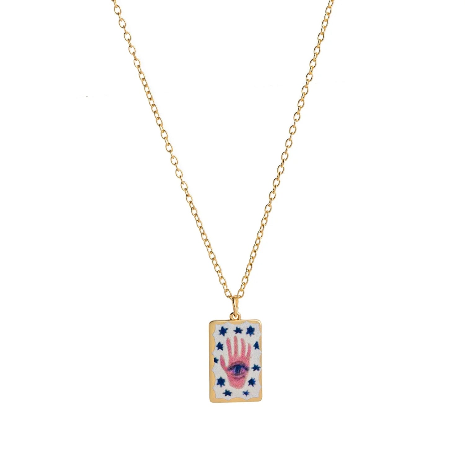 Hamsa Evil Eye Charm Necklace