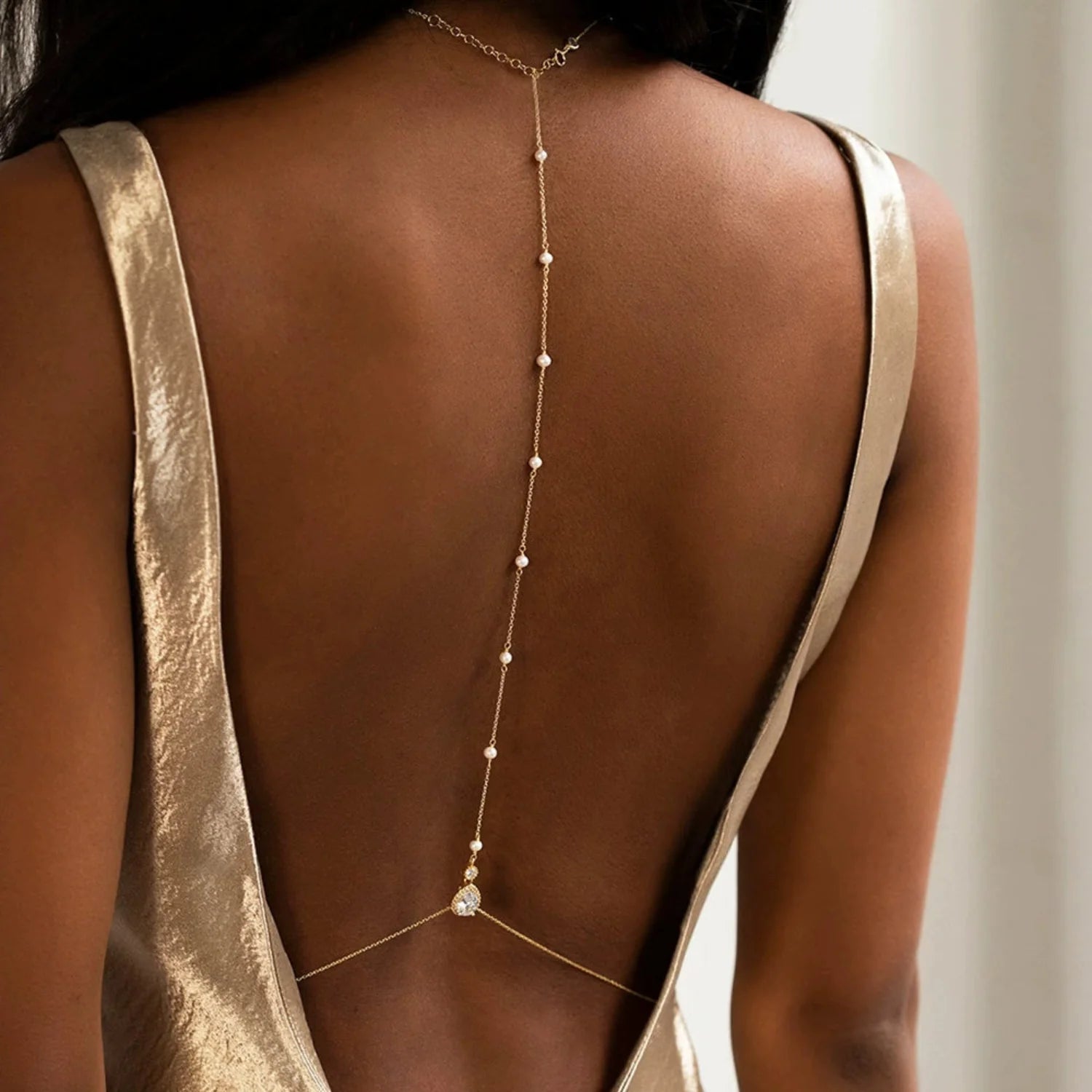 Pearl And Crystal Backdrop Necklace