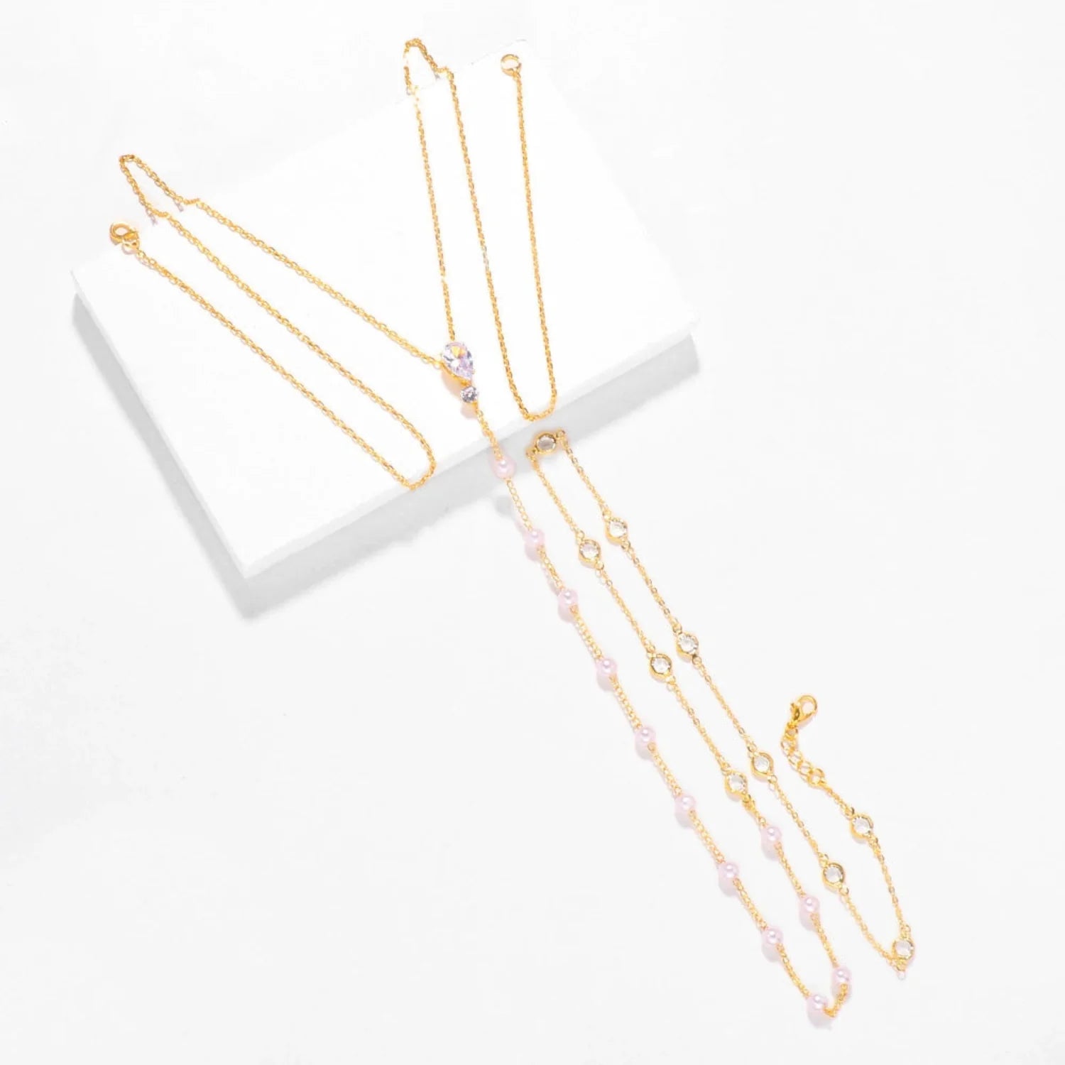 Pearl And Crystal Backdrop Necklace