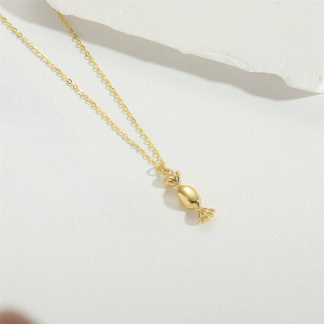 Gold Candy Wrapper 18K Gold Plated Necklace