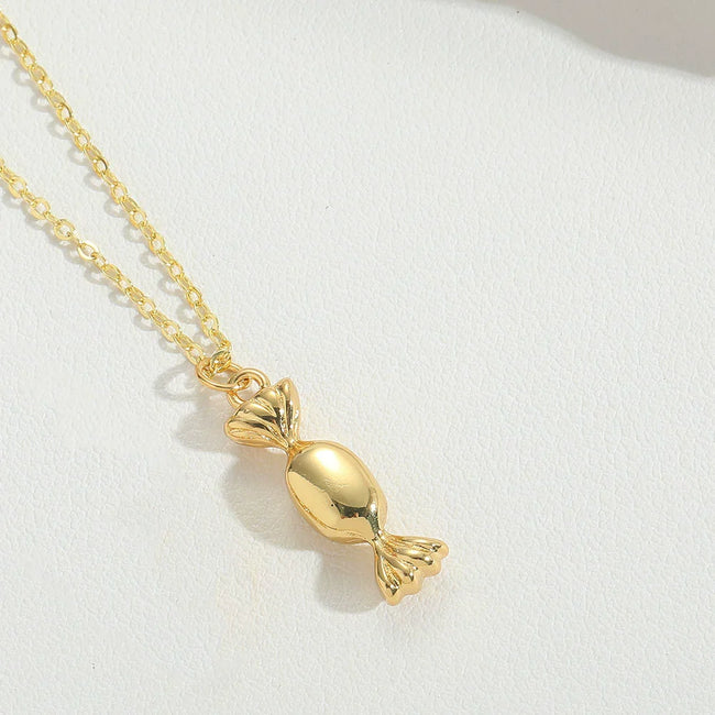 Gold Candy Wrapper 18K Gold Plated Necklace
