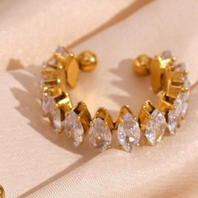 Crystal Marquise Adjustable Ring