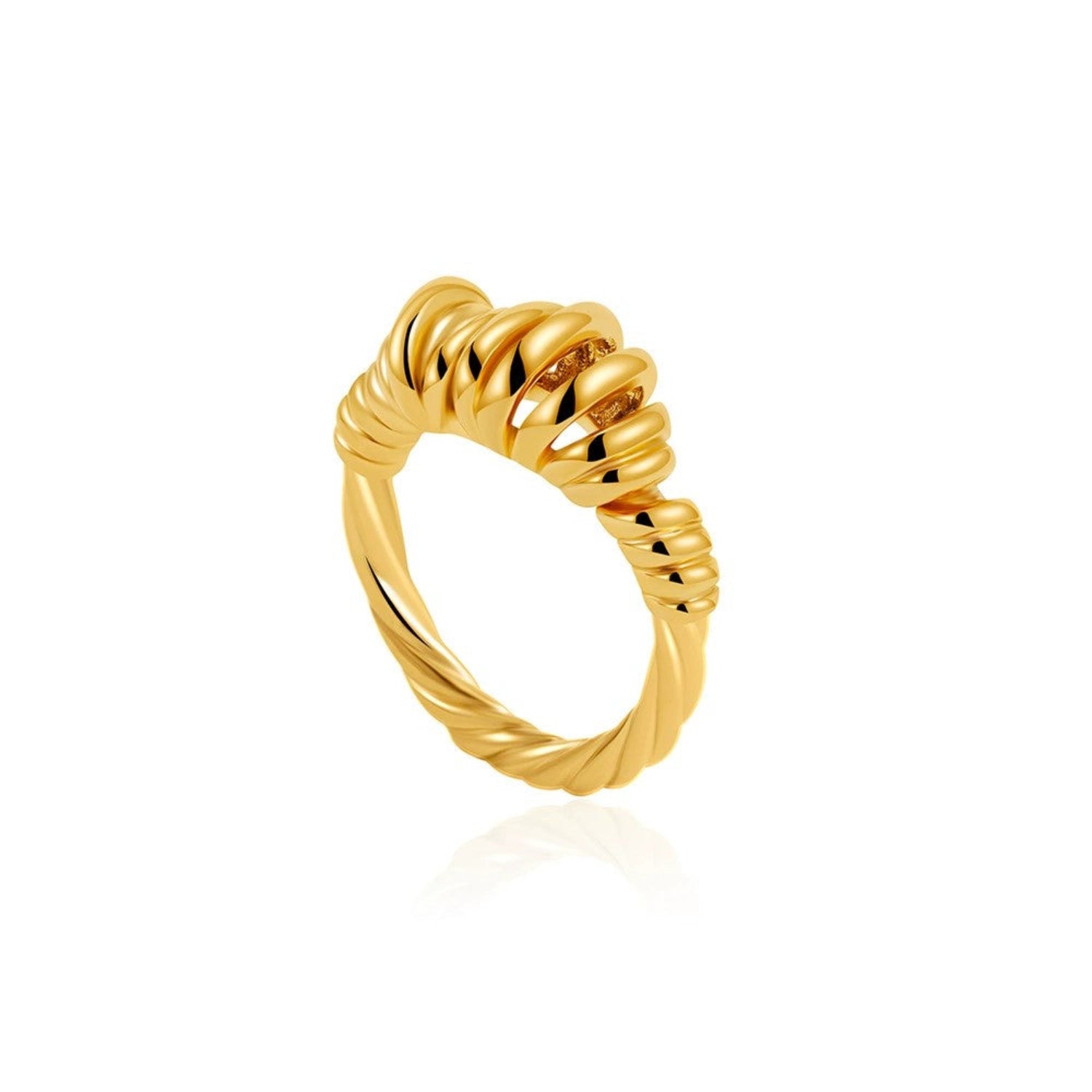 Golden Twist Dome Ring