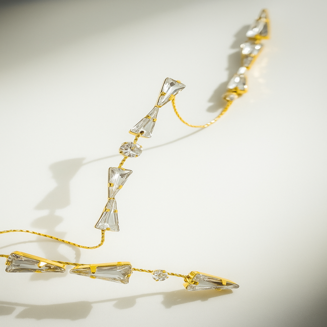 Women Crystal Cascade Hand Harness