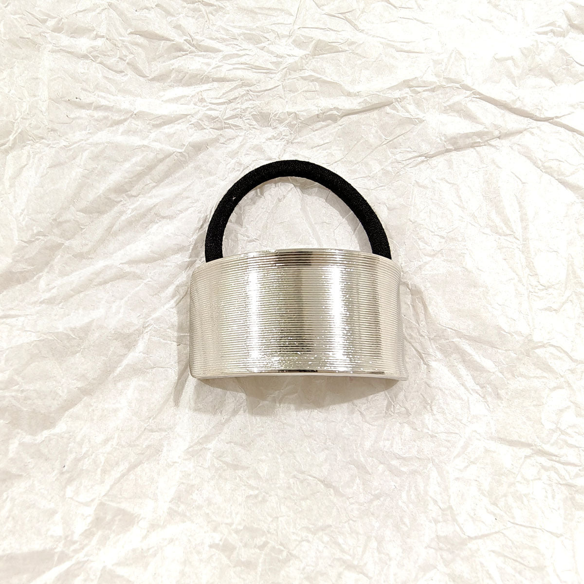 Minimal Silver Cuff Hair Tie