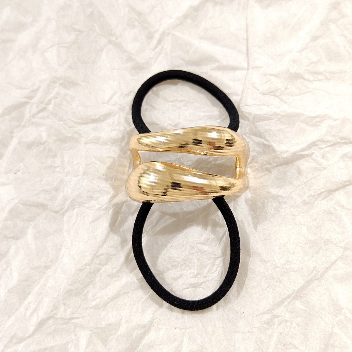 Abstract Gold Wave Hair Tie