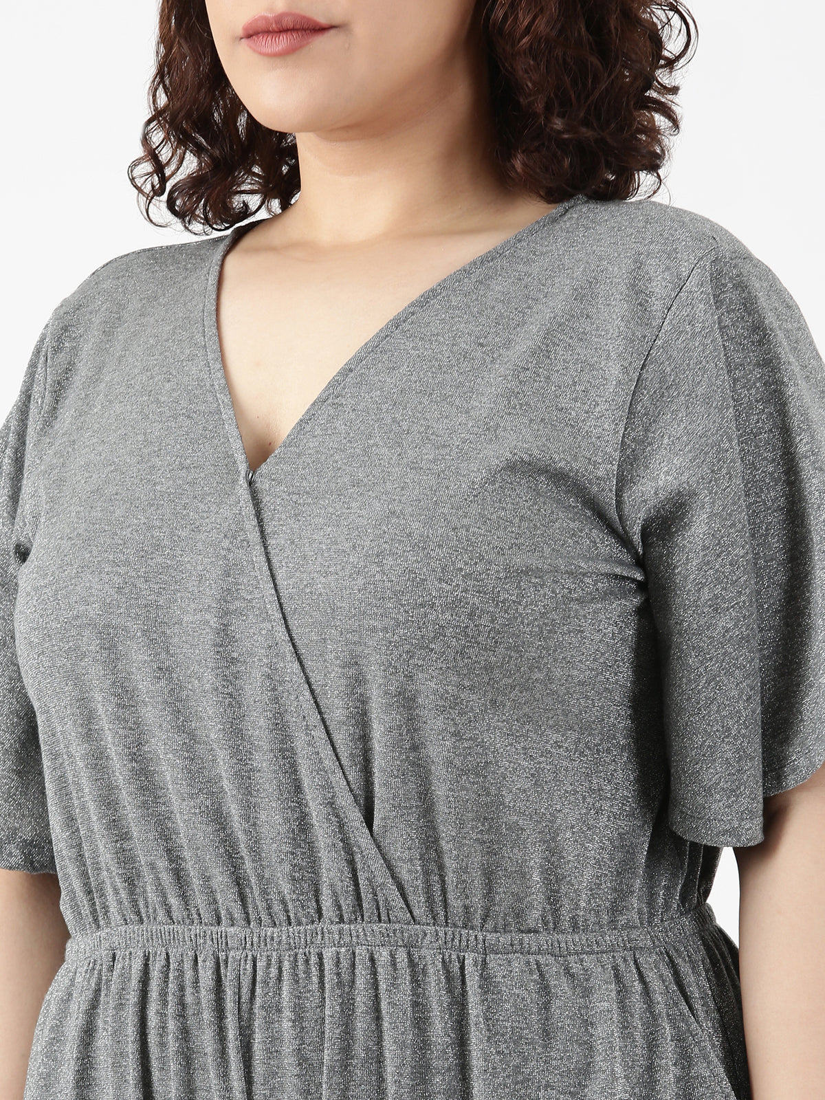 Women Glimmer Grey Jumpsuit