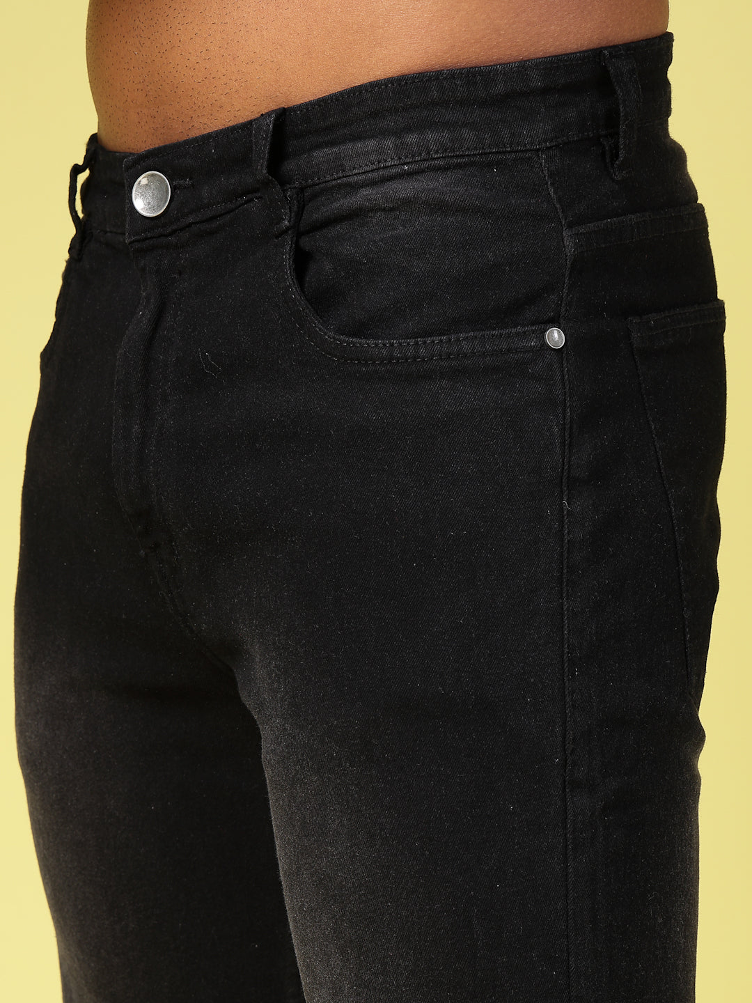 Men Lightly Faded Straight Fit Denim Jeans