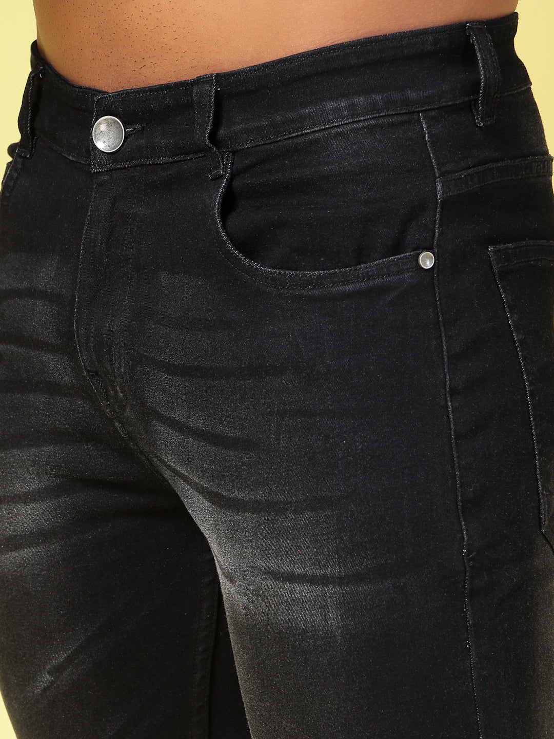 Men Lightly Faded Tapered Jeans