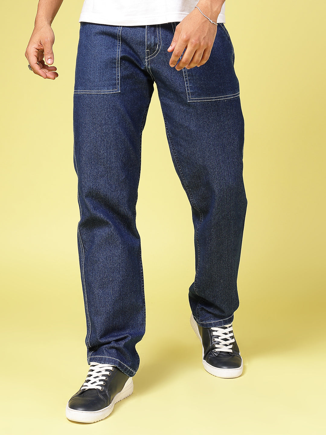 Men Modern Straight Fit Cotton Denim Jeans