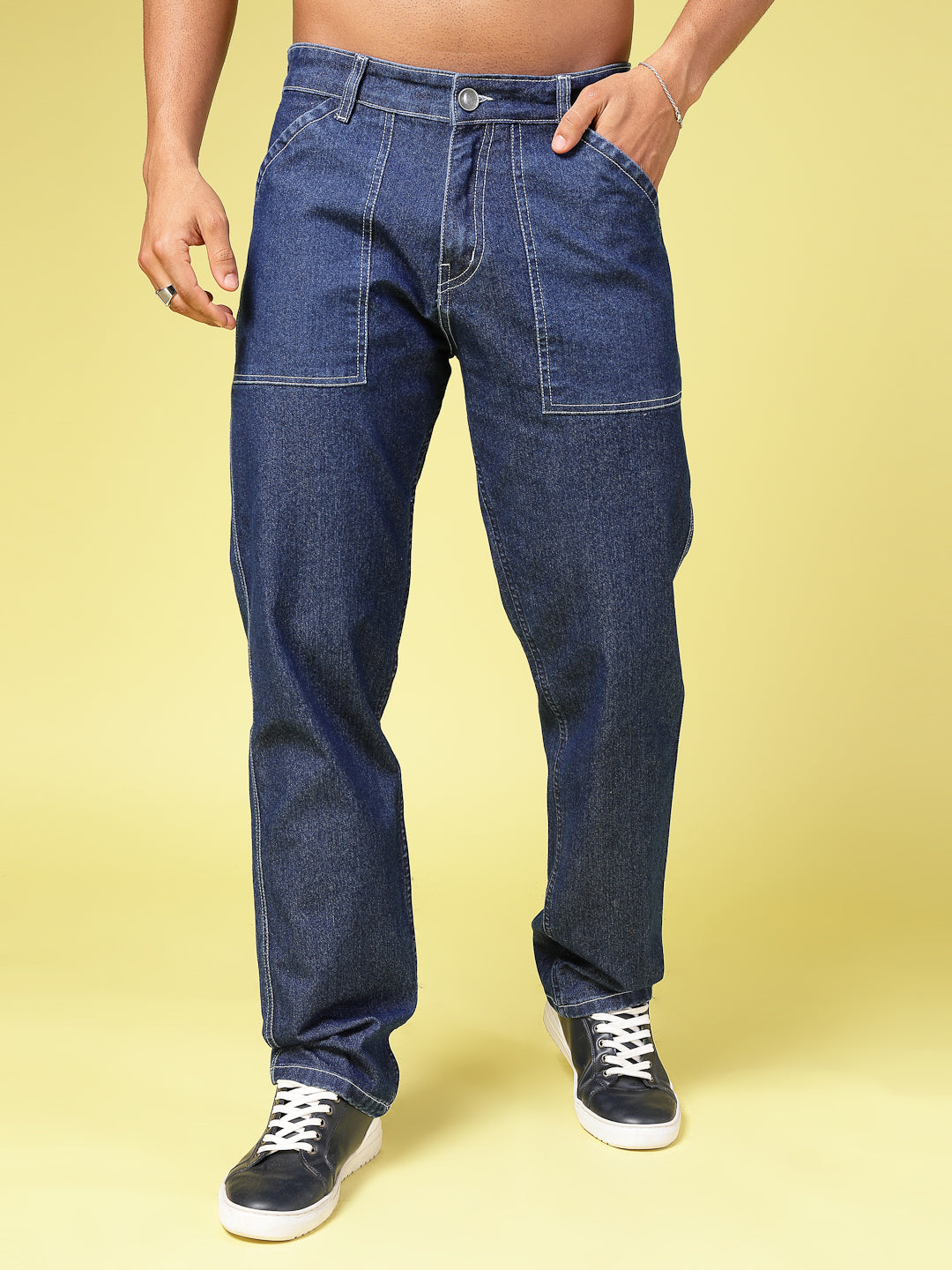 Men Modern Straight Fit Cotton Denim Jeans