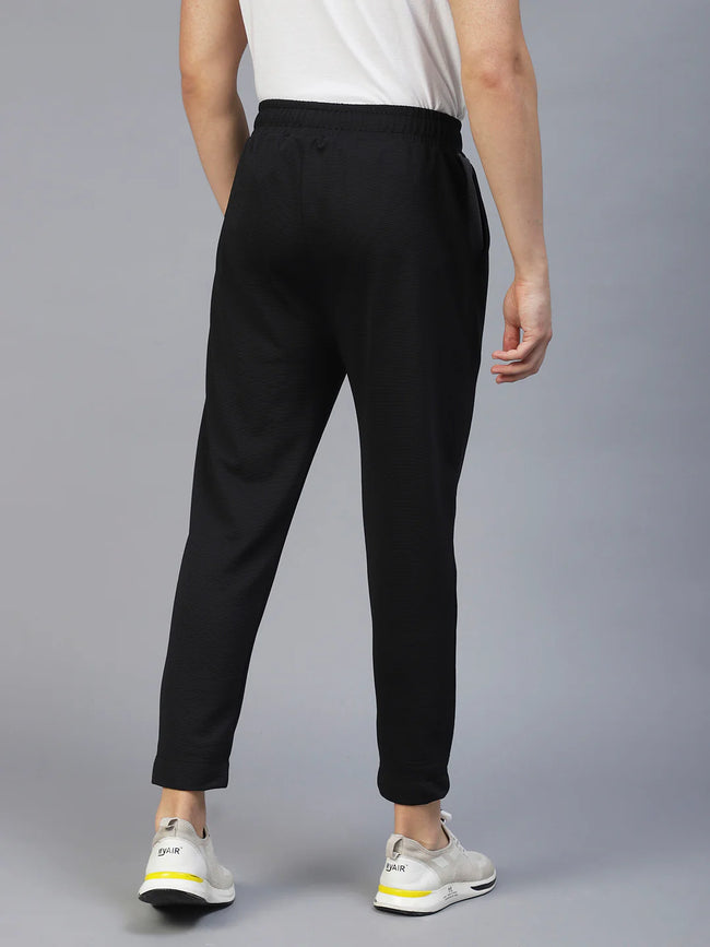 Men Black Poly Corduroy Jogger