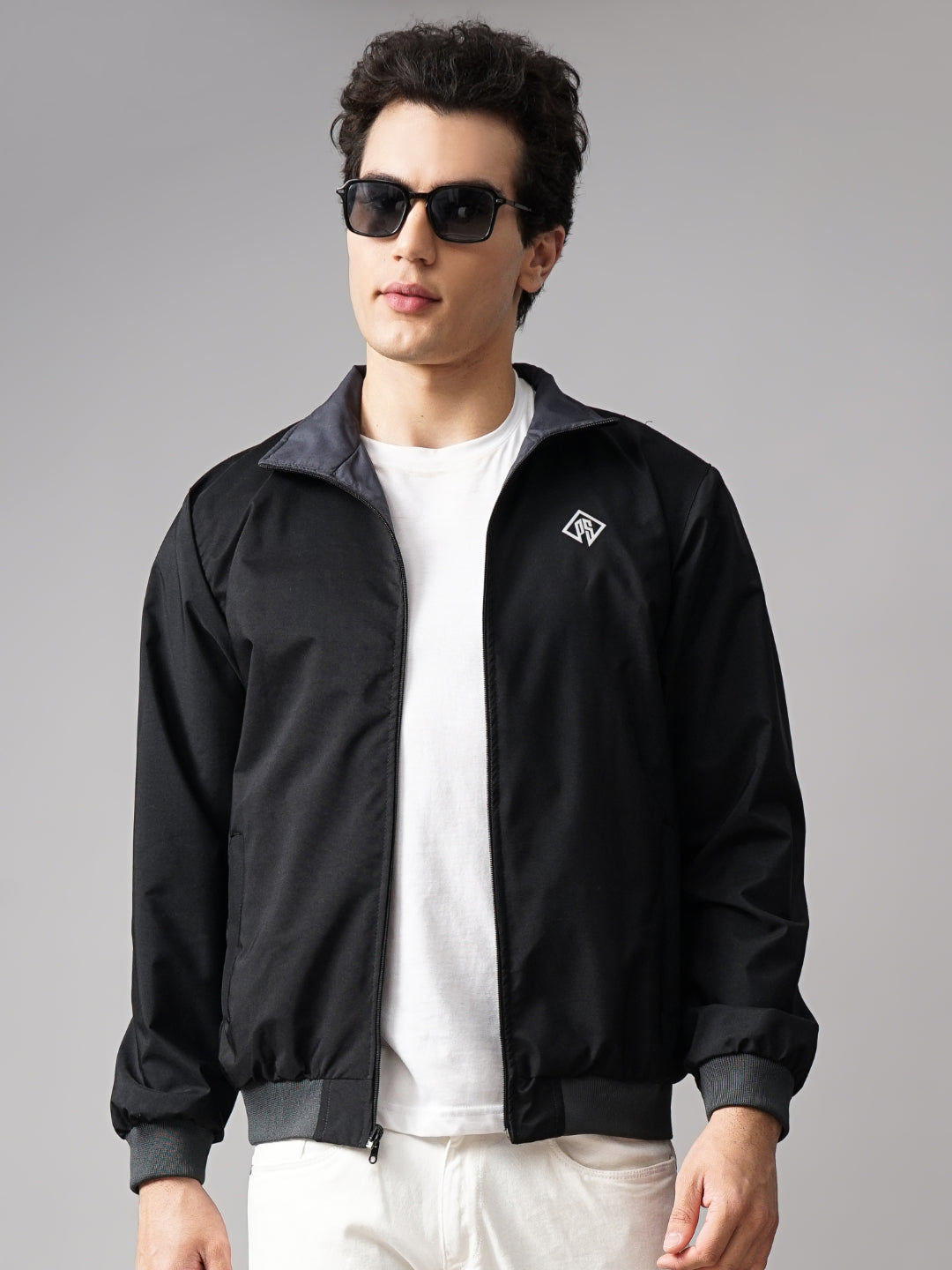 Men Reversible Windcheater Grey Jacket