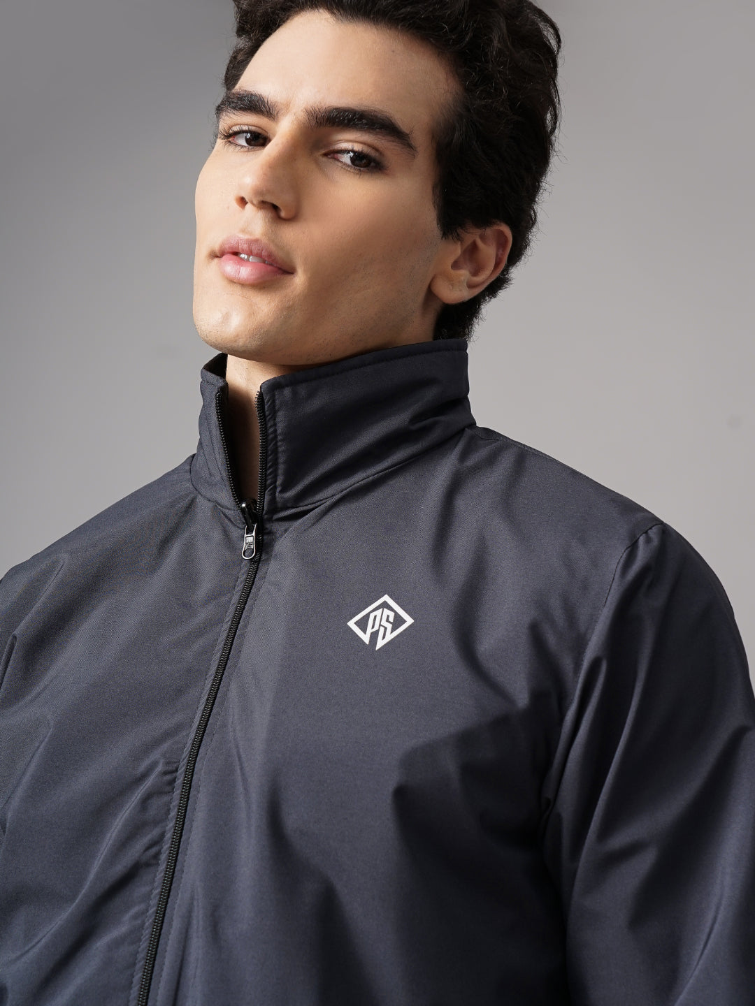 Men Reversible Windcheater Grey Jacket