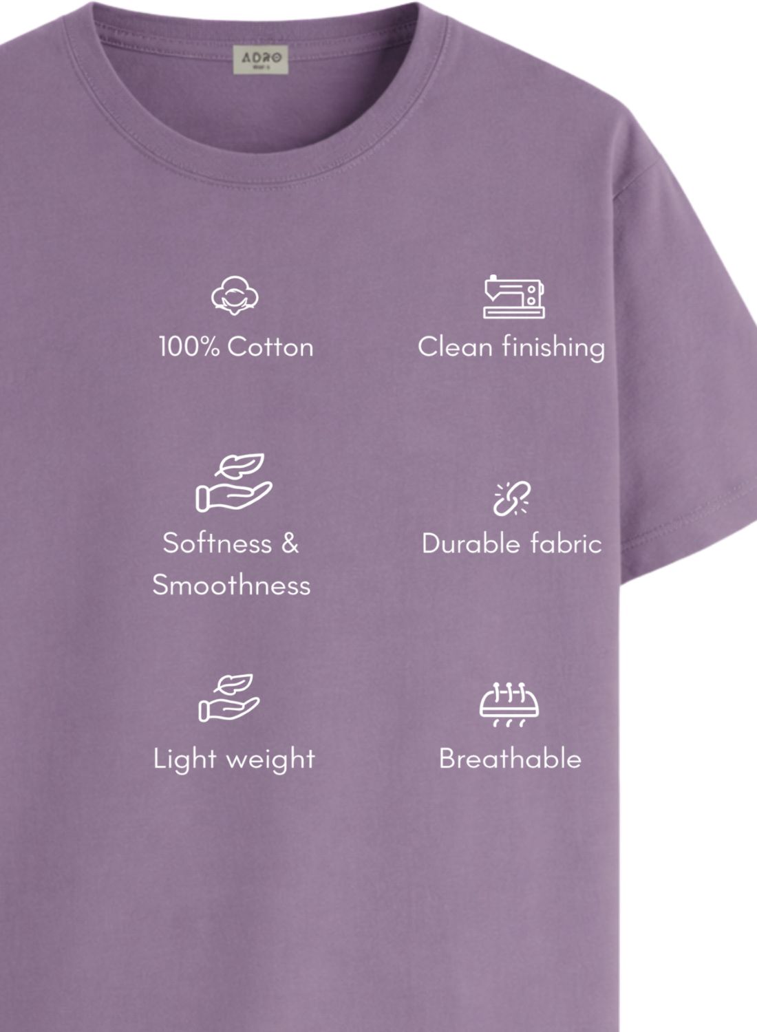 Men Purple Typography T-Shirt