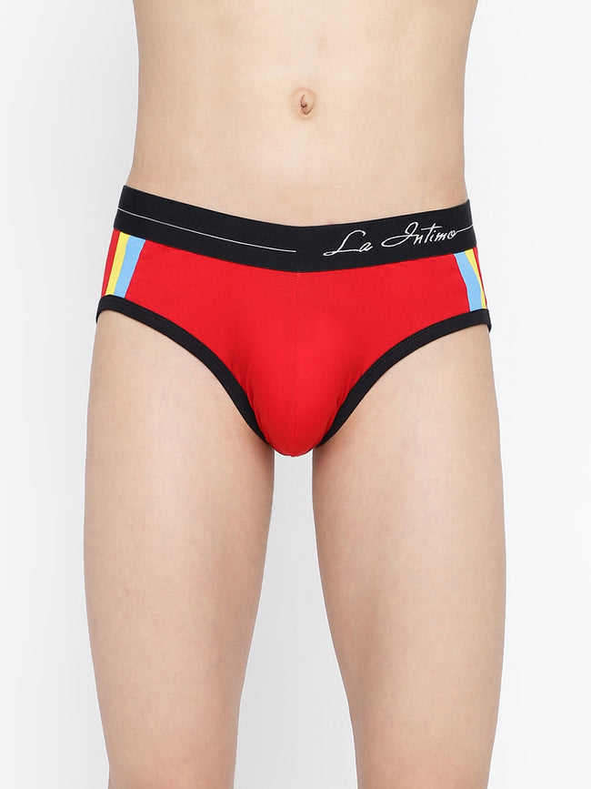 Men Double Striped Classic Brief