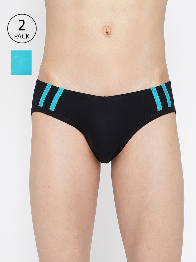 Striped and Solid Fashion Brief Pack of 2