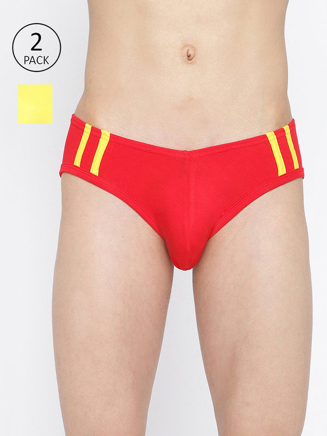 Striped and Solid Fashion Brief Pack of 2