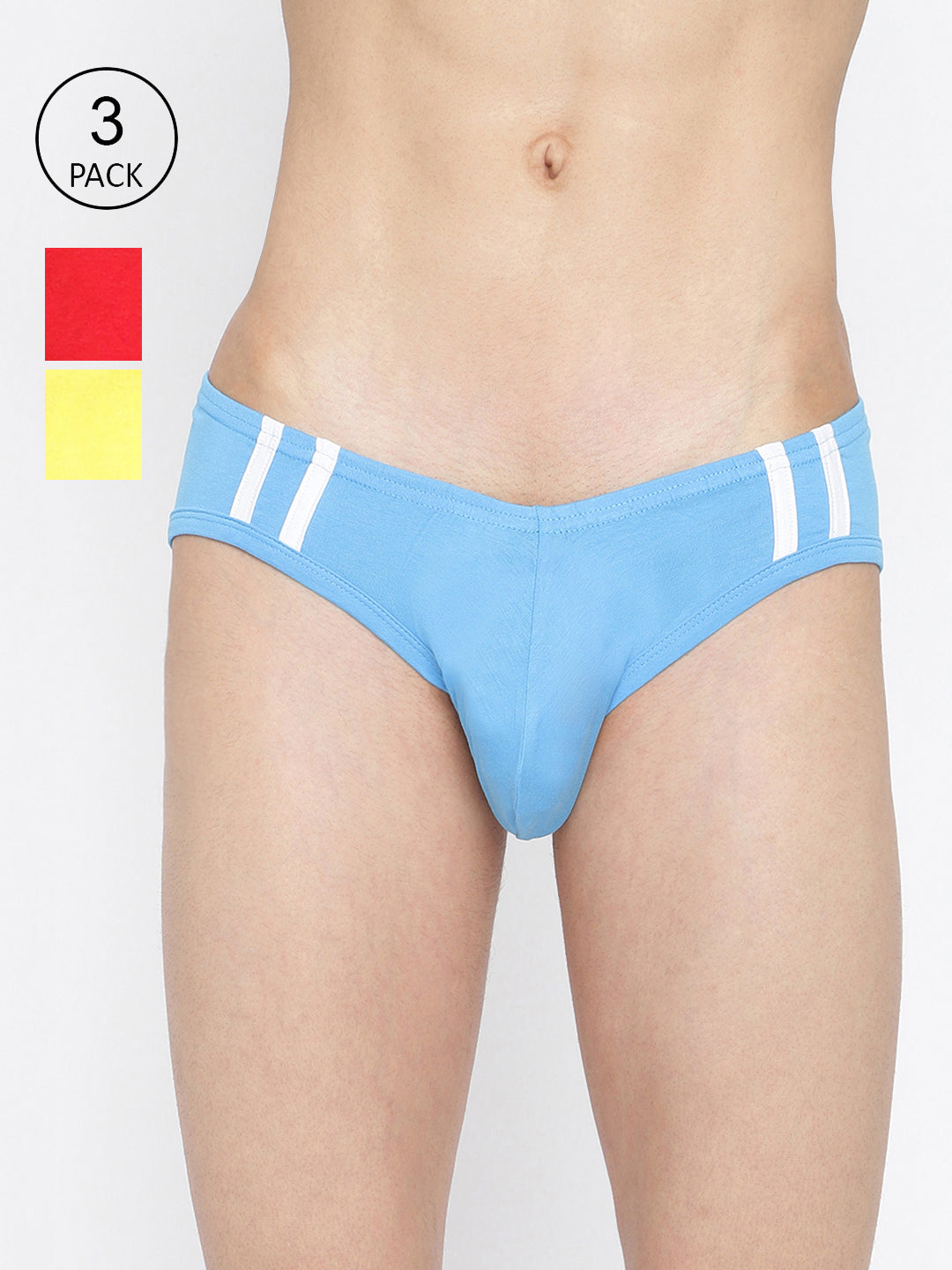 Striped and Solid Fashion Brief Pack of 3
